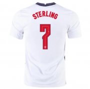 2020 EURO England Home White Soccer Jersey Shirt RAHEEM STERLING #7
