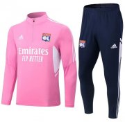 2022-23 Lyon Pink Training Kits Sweatshirt with Pants