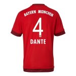2015-16 Bayern Munich DANTE 4 Home Soccer Jersey
