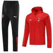 2021-22 AC Milan Red Training Kits Hoodie Jacket with Pants
