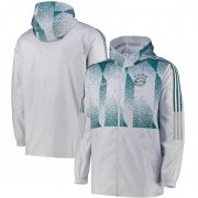 2021-22 Bayern Munich Grey Green Windbreaker Hoodie Jacket