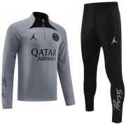 2022-23 PSG X Jordan Grey Training Kits Sweatshirt with Pants
