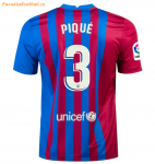 2021-22 Barcelona Home Soccer Jersey Shirt with GERARD PIQUÉ 3 printing
