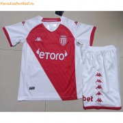 Kids AS Monaco 2022-23 Home Soccer Kits Shirt With Shorts