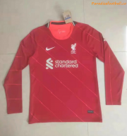 2021-22 Liverpool Long Sleeve Home Soccer Jersey Shirt