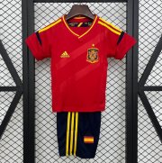 2012 Spain Retro Kids Home Soccer Shirt With Shorts