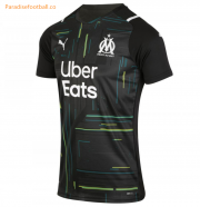 2021-22 Olympique Marseille Goalkeeper Black Soccer Jersey Shirt