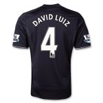 13-14 Chelsea #4 DAVID LUIZ Black Away Soccer Jersey Shirt
