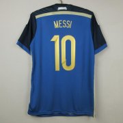 Messi #10 2014 Argentina Retro Away Soccer Jersey Shirt