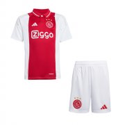 2024-25 Ajax Kids Home Soccer Kits Shirt With Shorts