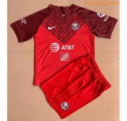 2021-22 Kids Club America Aguilas Red Goalkeeper Soccer Kits Shirt With Shorts