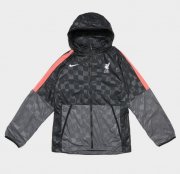 2021-22 Liverpool Black Grey Windbreaker Hoodie Jacket