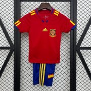 2010 Spain Retro Kids Home Soccer Shirt With Shorts