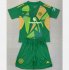 2024-25 Manchester United Kids Green Goalkeeper Soccer Children Kits Shirt With Shorts