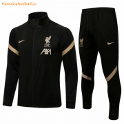 2021-22 Liverpool Black Gold Training Kits Jacket with Pants