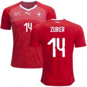 2018 World Cup Switzerland Home Soccer Jersey Shirt Steven Zuber #14