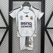 2006-07 Real Madrid Retro Kids Home Soccer Kit Shirt With Shorts