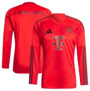 2024-25 Bayern Munich Home Long Sleeve Soccer Jersey Shirt