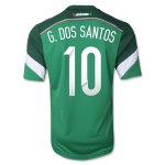2014 Mexico #10 G.DOS SANTOS Home Green Soccer Jersey Shirt