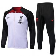 2022-23 Liverpool White Black Training Kits Jacket with Pants