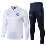 2019-20 Chelsea White Sweatshirt training Suit with pants