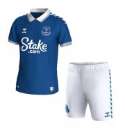 2023-24 Everton Kids Home Soccer Kits Shirt With Shorts