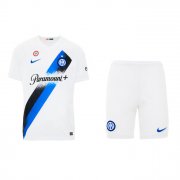 2023-24 Inter Milan Kids Away Soccer Kits Shirt With Shorts