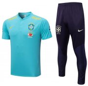 2022 FIFA World Cup Brazil Green Polo Kits Shirt + Pants
