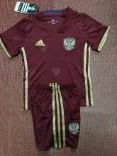 Kids Russia 2016 Euro Home Soccer Shirt With Shorts