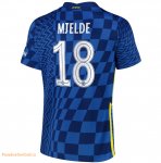 2021-22 Chelsea Cup Home Soccer Jersey Shirt with Mjelde 18 printing