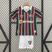 2024-25 Fluminense Kids Home Soccer Kits Shirt With Shorts
