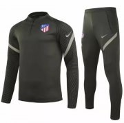 2020-21 Atletico Madrid Green Training Suits Sweatshirt with Pants
