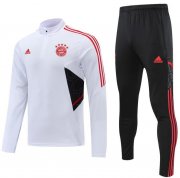 2022-23 Bayern Munich White Training Kits Sweatshirt with Pants