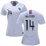 Women 2018 World Cup France Away Soccer Jersey Shirt Blaise Matuidi #14