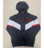 2022-23 Atletico Madrid Black Hoodie Windbreaker Jacket
