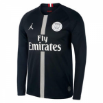 2018-19 Psg JORDAN Third Away LS Black Soccer Jersey Shirt