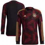 2022 FIFA World Cup Germany Long Sleeve Away Soccer Jersey Shirt