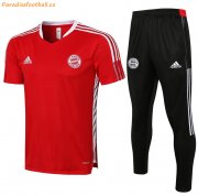 2020-21 Bayern Munich Red Training Kits Shirt with Pants