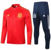 2020 Euro Spain Red Training Suits Jacket with Trousers
