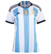 2022 World Cup Argentina Three Stars Home Women Soccer Jersey Shirt