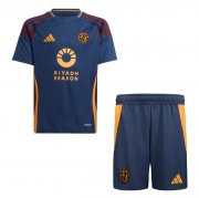 2024-25 Roma Kids Third Soccer Kits Shirt With Shorts