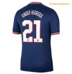 2021-22 Maillot PSG Domicile Cup Home Soccer Jersey Shirt Ander Herrera 21 printing