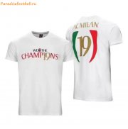2022-23 AC Milan White 19 Champions T-Shirt