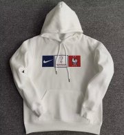 2022 World Cup France White Hoodie Sweat Shirt