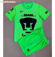 Kids UNAM 2021-22 Green Goalkeeper Soccer Kits Shirt With Shorts