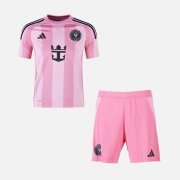 2025-26 Inter Miami Kids Home Soccer Kits Shirt With Shorts