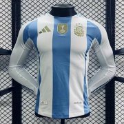 2024 Copa America Argentina Home Long Sleeve Soccer Jersey Shirt Player Version