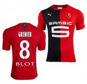 2019-20 Stade Rennais Home Soccer Jersey Shirt Clément Grenier #8