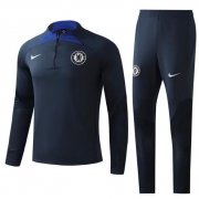 2022-23 Chelsea Navy Training Kits Sweatshirt with Pants