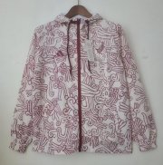 2023-24 Mexico Beige Red Hoodie Windbreaker Jacket